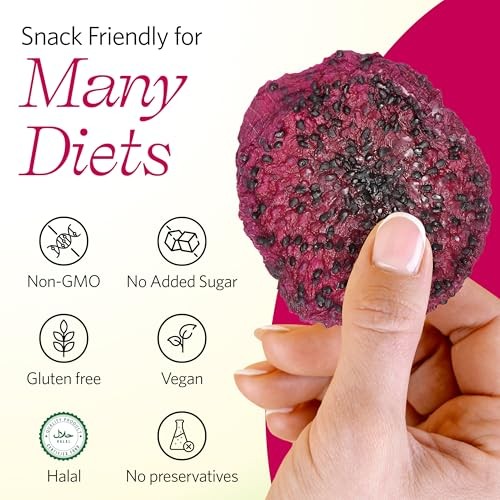 Vinamit Soft Dried Dragon Fruit Slices | No Sugar Added | 3.5 Oz Bag | 100% Naturally Sweet, Vegan, Non-GMO, Gluten-Free | Fruit Snacks Ideal as a Dri thumbnail