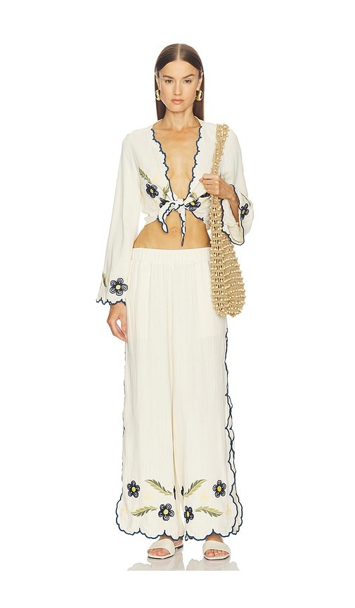 Agua Bendita Winter Pants in White. Size M. Also in L, S thumbnail