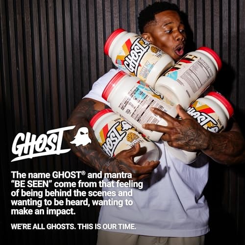 GHOST Whey Protein Powder, Chocolate Chip Cookies - 2LB, 25G of Protein - Whey Protein Isolate & Concentrate Blend - Post Workout Fitness & Nutrition  thumbnail