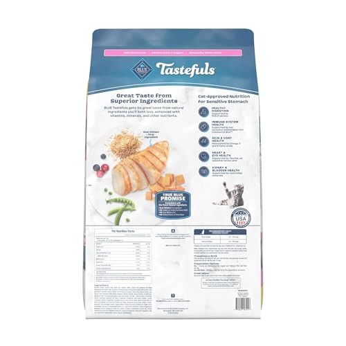 Blue Buffalo Tastefuls Natural Dry Food for Adult Indoor Cats, Chicken & Brown Rice Recipe, 22-lb. Bag thumbnail