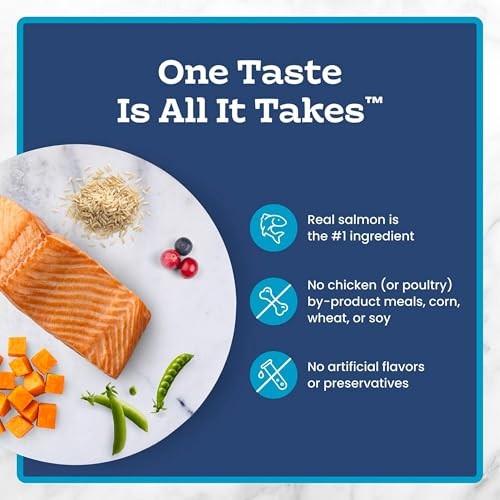 Blue Buffalo Tastefuls Natural Dry Food for Adult Indoor Cats, Salmon & Brown Rice Recipe, 22-lb Bag thumbnail