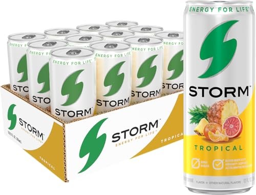 STORM Tropical, Fitness & Wellness Energy Drink, 12 Fl Oz (Pack of 12)