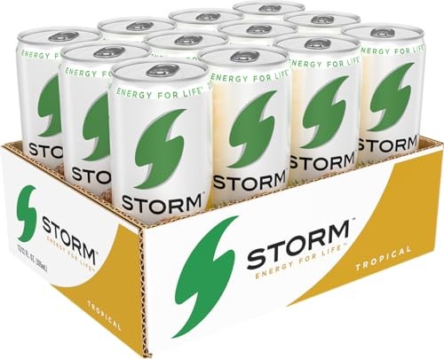 STORM Tropical, Fitness & Wellness Energy Drink, 12 Fl Oz (Pack of 12) thumbnail