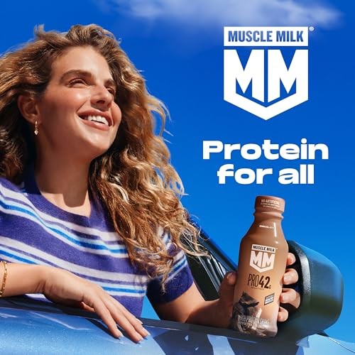 Muscle Milk Pro High Protein Shake, Chocolate, 14 Fl Oz Bottle, Ultra-Filtered Milk, 42g High Quality Protein, 4g Sugar, 240 Calories, No Artificial F thumbnail