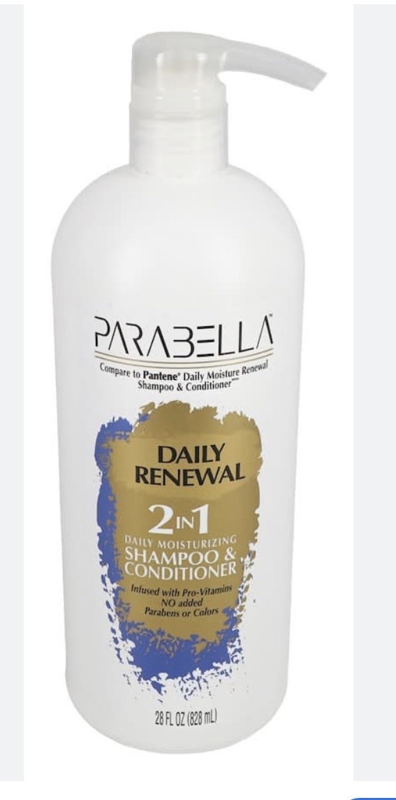 Parabella Daily Renewal 2 in 1 Moisturize Shampoo&Conditioner Paraben Free 28oz thumbnail