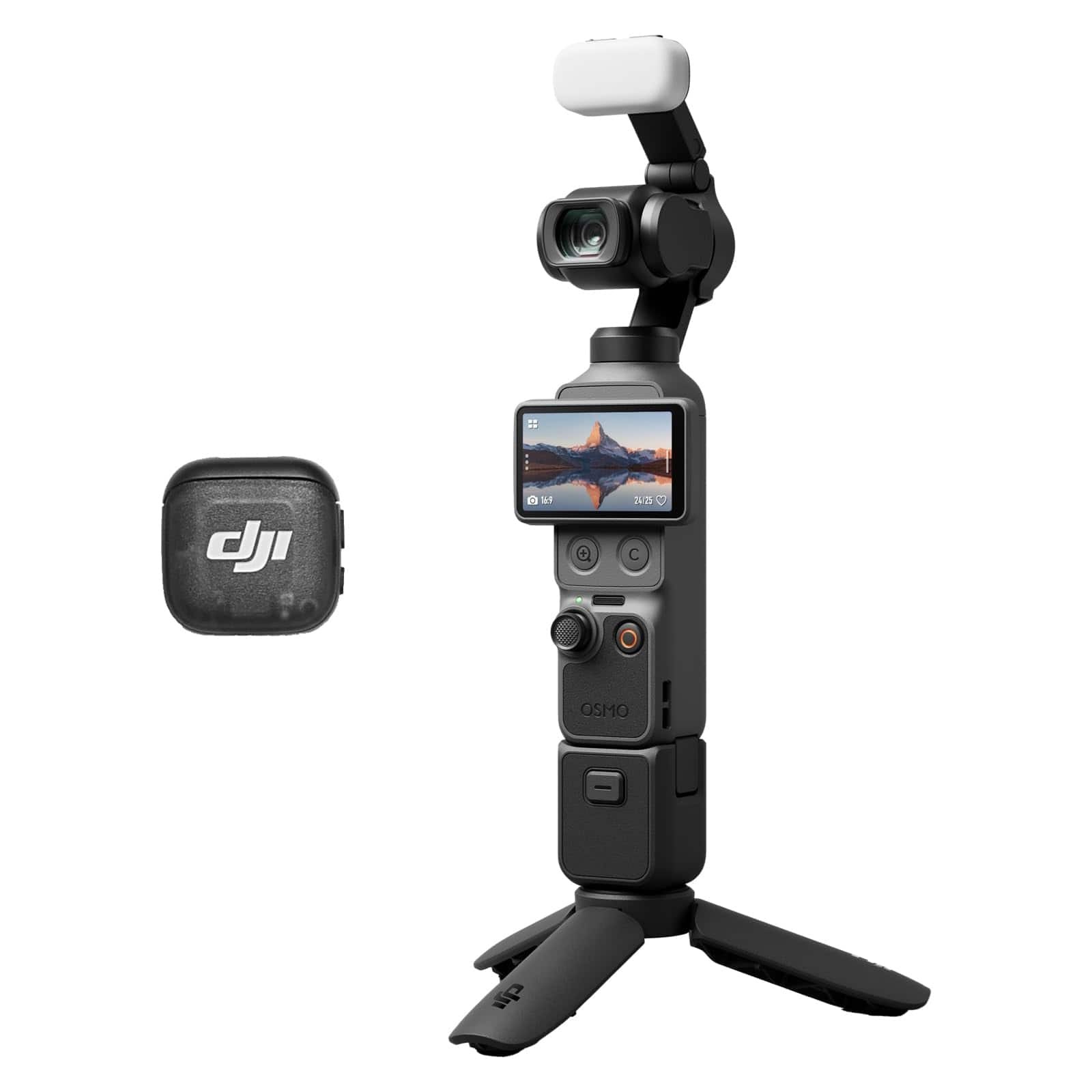 Osmo Pocket 4 Creator Combo 6K Gimbal Camera with Wide-Angle Lens, DJI Mic 3, Battery Handle, Tripod for Vlog