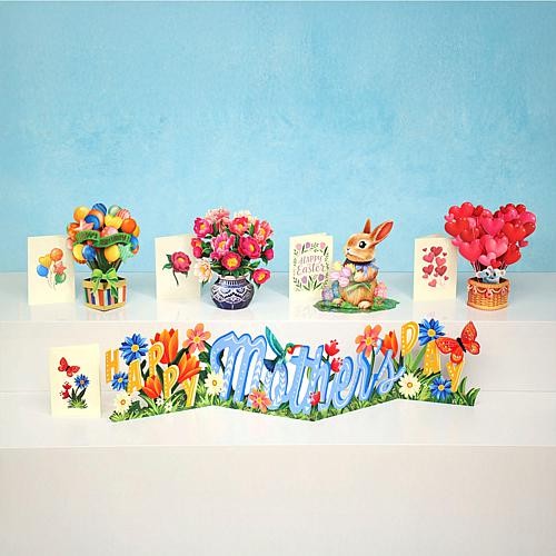 FreshCut Paper Freshcut Paper Mixed Pop-up Greetings, Card and Envelope 5-pack thumbnail