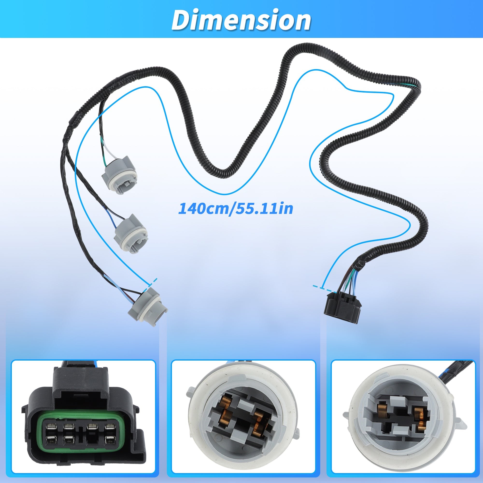 Rear Left Tail Light Socket Wiring Harness for Chevy Silverado Tahoe 1653-2723 thumbnail