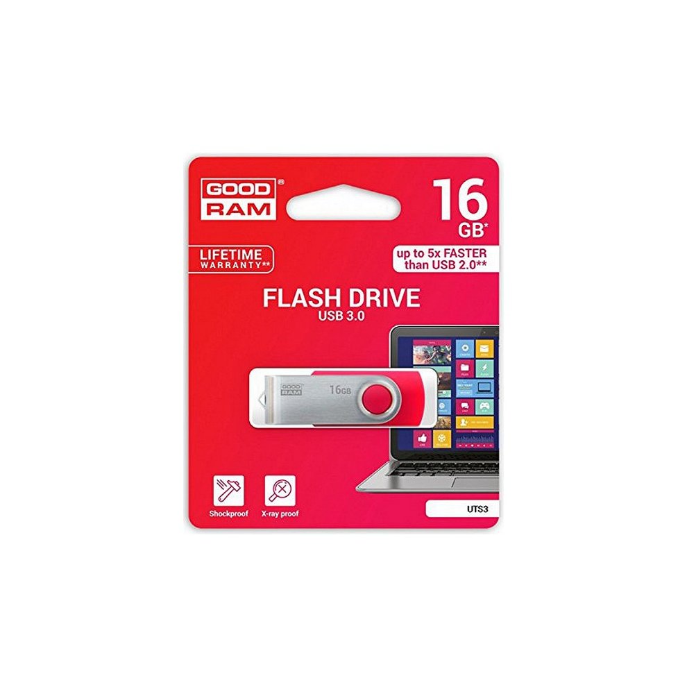 Goodram UTS3 USB Flash Drive 16 GB USB Type-a 3.2 Gen 1 (3.1 Gen 1) Bl thumbnail