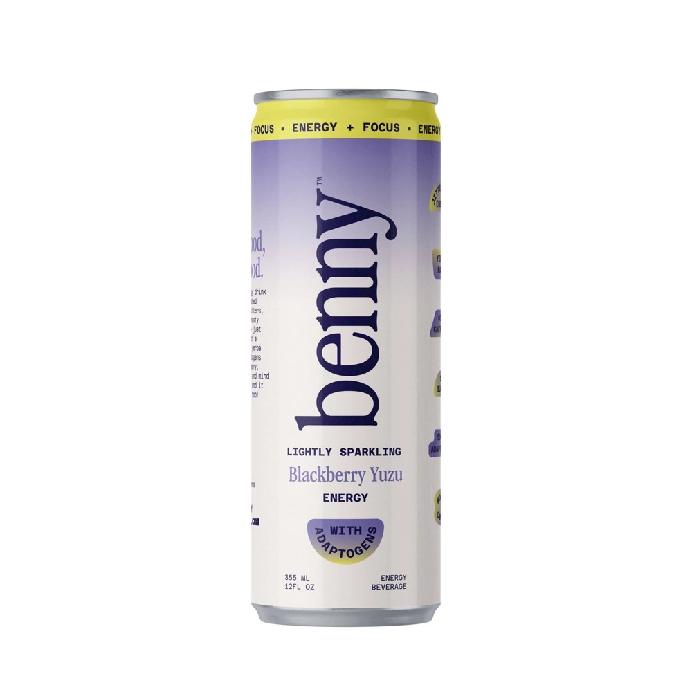 Benny Blackberry Yuzu Lightly Sparkling Energy Drink - 12 Fl Oz Can