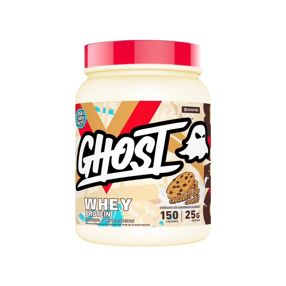 GHOST Whey Protein Powder Chocolate Chip Cookie - 22oz