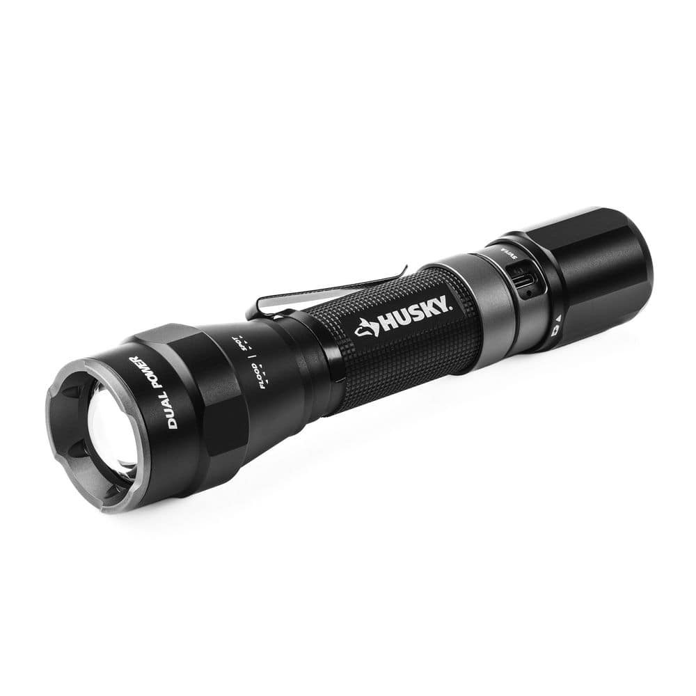 2000 lumens dual power led rechargeable tactical focusing flashlight