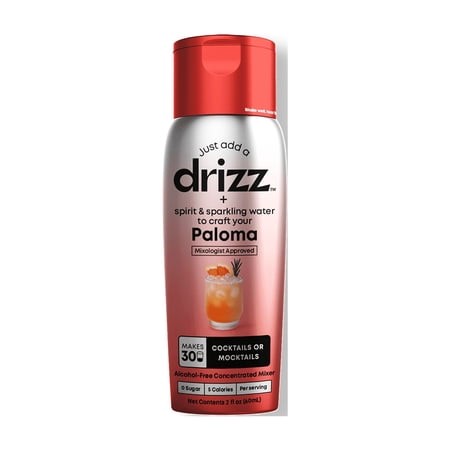 Drizz Paloma Mixer Drops – Zero Sugar Cocktail & Mocktail Mix  2 Fl Oz (60 ML) Bottle