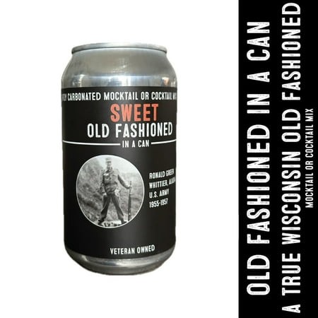 Wisconsin S Drink Sweet Old Fashioned Mix  Carbonated Drink Mixers for Cocktails and Mocktails with Bitters  Ready-to-Drink  11oz Cans  Pack of 4