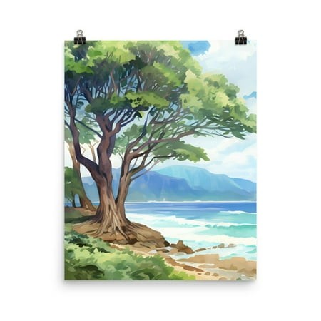 Lahaina Banyan Tree Print  Maui Hawaii Wall Art  Tropical Island Poster  Pacific Coastal Decor  Botanical Artwork  Hawaiian Art Home Decor #3619  Unfr