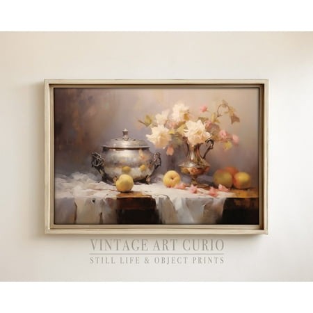 Neutral French Kitchen Still Life Art  Vintage for Coquette Decor  Cozy French Country Kitchen Print  Antique Home Decor #3252  16x24 UNFRAMED