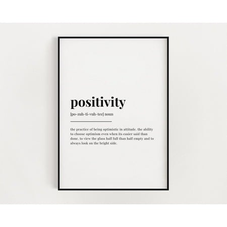 Positivity Definition Meaning  Definition Print  Home Décor  Home Decor Wall Art Home Decor #3619  Unframed Poster Size 8x12