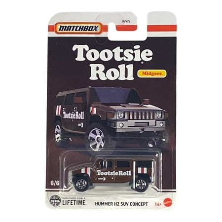 Matchbox Hummer H2 SUV Concept  Tootsie Roll Midgees  - Matchbox Candy Series 6/6