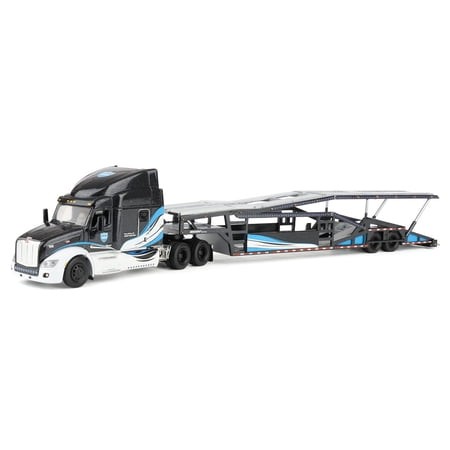 Iconic Replicas 1/64 Peterbilt 579 Semi Truck with Car Hauler Trailer 64-0489
