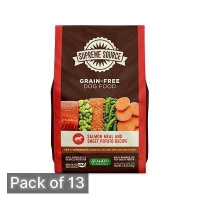 Supreme Source Grain Free Dry Dog Food  Salmon & Sweet Potato Recipe  5 Pound Bag (Pack of 13)