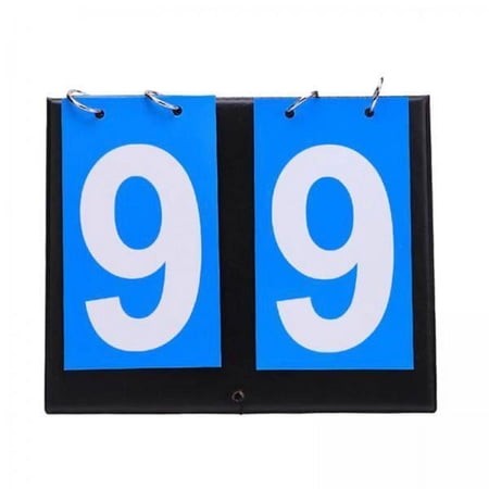 Funtasica 4x2 Digit Score Keeper Flips up Tabletop Scoreboard for Basketball Ball Blue