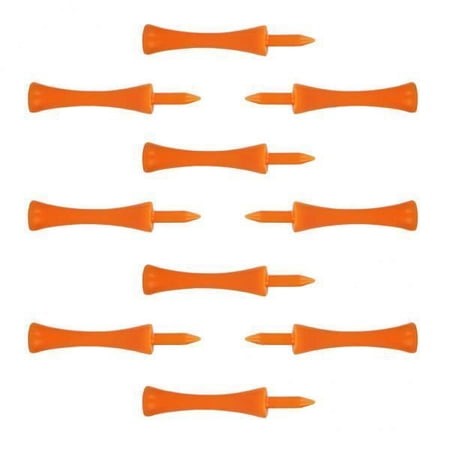 GARENDE 2x10pcs Golf Tees Golf Nail Limit Pin Outdoor Sport Supply 70mm Orange 2 Pcs