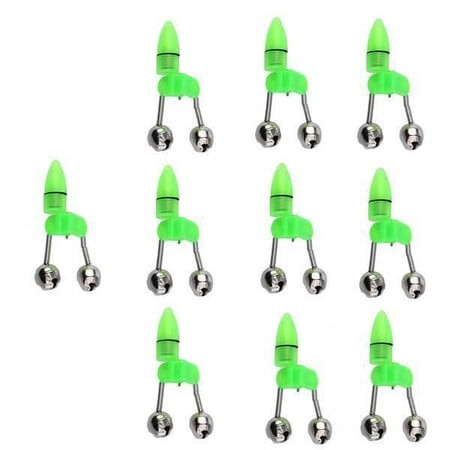 Colaxi 3x10 Pieces LED Twin Bells Night Fishing Rod LED Light Clip Bite Lure Alarm Pcs