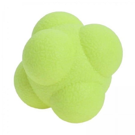 Baoblaze 3xCoordination Agility Hexagonal Tennis Fitness Reaction Ball Yellow 3 Pcs