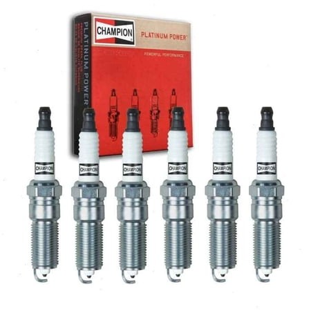 Pack of 6 Champion Platinum Spark Plug Replacement for Buick Cadillac Chevrolet Chevy Dodge Ford 95 96 97 98 99 00 01 02 03 04 05 06 07 08 09 10 11 12