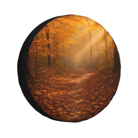 Multi-Size Car Tire Dust Cover Sunscreen  Corrosion  Dust and Water Keep Spare Tires Clean Forest Path 15 Inch