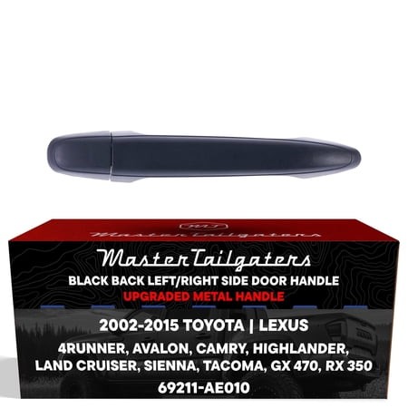 Master Tailgaters Exterior Door Handle Upgraded Black Metal Replacement for Toyota 4Runner 03-09  Avalon 05-12  Camry 07-11  Tacoma 05-15/ Lexus GX 47