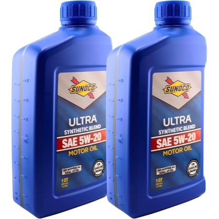 SUNOCO 721056 (7473) Ultra Synthetic Blend 5W-20 Motor Oil – API SQ/ILSAC GF-7A – 1 Quart (Pack of 2)