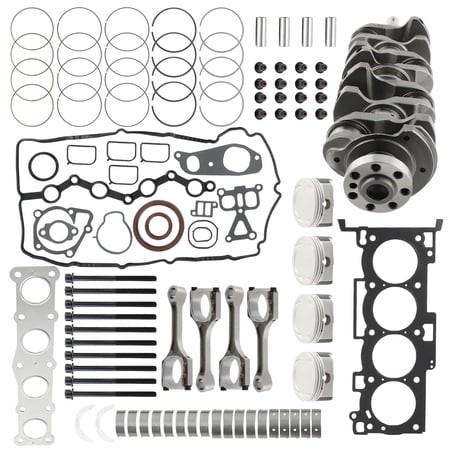 G4KE Engine Rebuild Overhaul Kit for Hyundai Sonata Santa Fe Kia Optima 2.4L  Crankshaft 23111-2G200  Pistons  Rods  Gasket Seal & Bearing Set for Eng