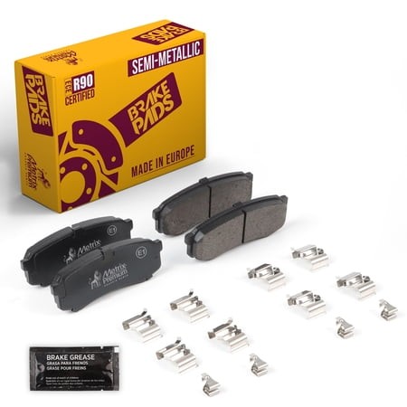 Metrix Premium Chassis Parts - Rear Semi-Metallic Heavy-Duty Disc Brake Pad Set D606 Fits 10-23 Lexus GX460  03-09 GX470  96-97 LX450  03-24 Toyota 4R
