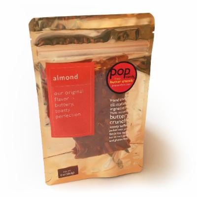 Almond Butter Crunch Toffee | Gluten-Free, Peanut-Free And Soy-Free Gourmet Candy Brittle, 8 Ounces | All-Natural, Corn Syrup-Free Candy | Pop Candy