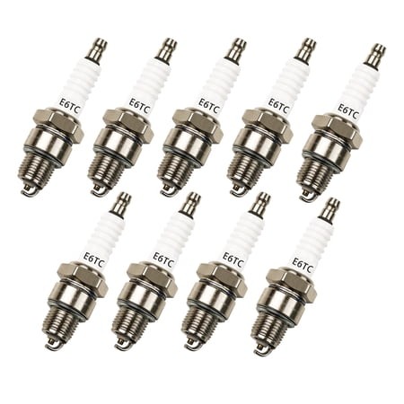 9PK E6TC Spark Plugs Replace for NGK 6222/BPR5HS 4111/BP5HS Spark Plug for Arctic Cat 0217-702 for Honda 98076-55717 98076-55747 for Suzuki 09482-0014