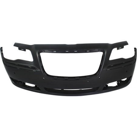 For Chrysler 300 Front Bumper Cover 2011 12 13 2014 | Primed | Plastic | W/ Adaptive Cruise Control & Parking Aid Sensor Holes | Excludes SRT-8 Model 
