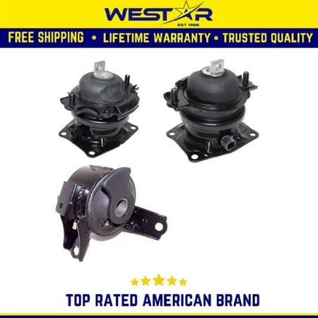 Engine Motor Mount 3PCS Set Compatible for 2005-2006 Honda Odyssey 3.5L I-VTEC Auto Trans Replaces 9689 9411 9657