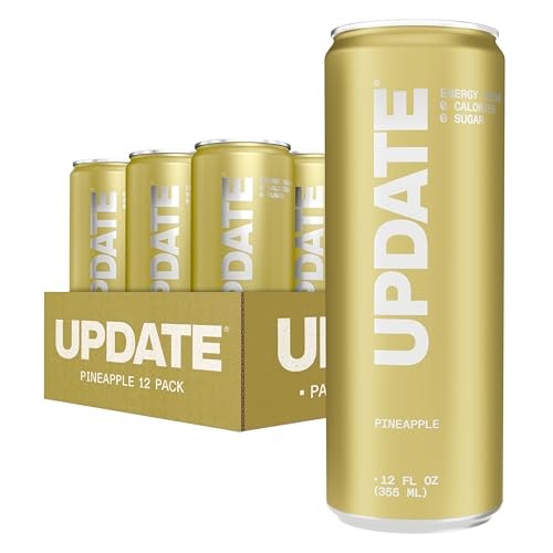 UPDATE Energy Drink Pack, Caffeine Free, Zero Sugar, No Jitters, No Crash, Paraxanthine Powered, Sugar Free, No Artificial Flavors, 12 Pack (12 Fl Oz 