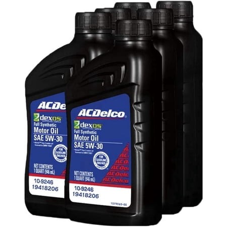 ACDelco GM Original Equipment 19418206 Dexos1™ GEN 2 Full Synthetic 5W-30 Motor Oil - 1 Qt (Pack of 6)