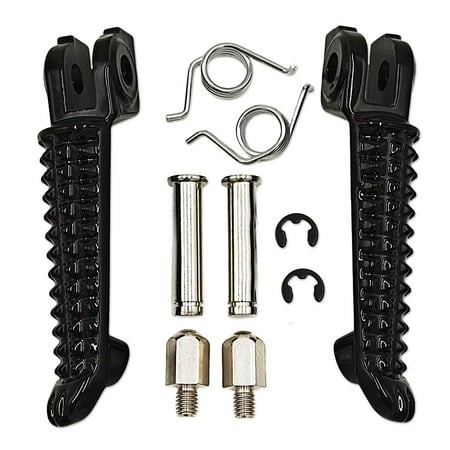 For Yamaha YZF R1 1998-23 R6 03-20 R6S 03-09 Black Front Footrest Foot Pegs Fit