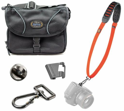 BlackRapid Shot Strap (Orange) + Tamrac 4397 Micro 4/3 Mirrorless Camera Bag Kit