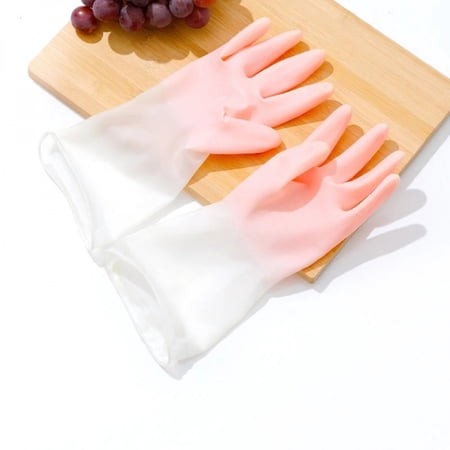 Household Dishwashing Gloves Women Washing Clothes Waterproof Rubber Gloves Thin Household Brush Bowl Latex Gloves #2723