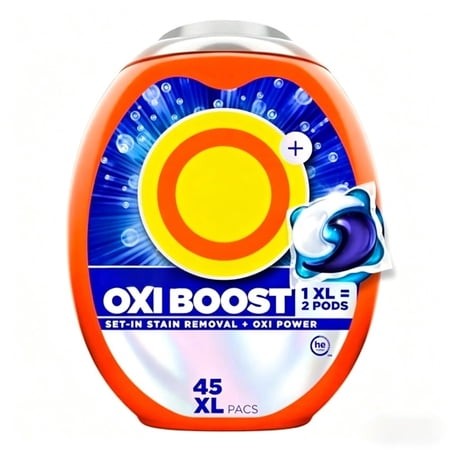 Laundry Detergent Pacs  45 Count  Set-in Stain Removal + Oxi Power  Laundry Soap Detergent Pacs