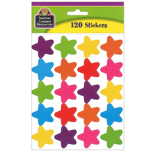 Teacher Created Resources Bright Stars Stickers Die Cut Star 5796