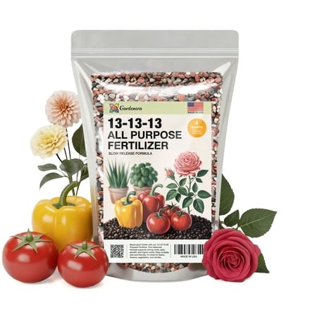 ⭐ Professional 13-13-13 All Purpose Garden Fertilizer – All Purpose Plant Food 13 13 13 for Outdoor Grass  Vegetables  Roses  Flowers  Shrubs  Tre