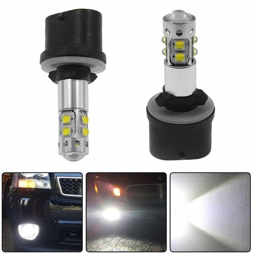 2Pcs 6000K White LED Fog Light Daytime Night Driving Bulbs 880 3535 SMD Safety