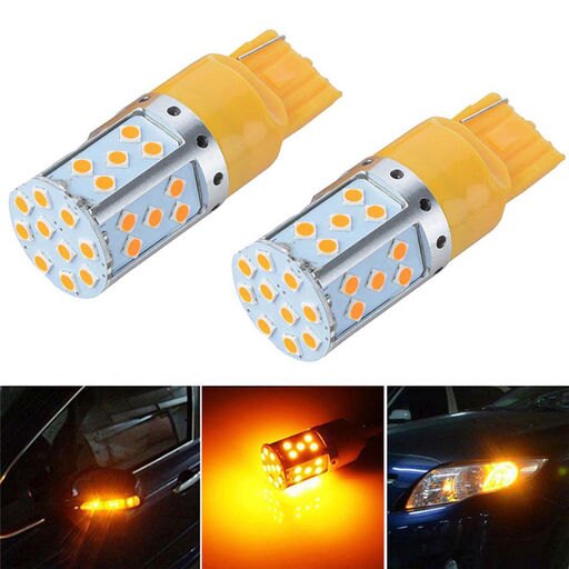 2PC Amber No Resistor Required 7440 3535 LED Front Rear Turn Signal Lights Bulbs
