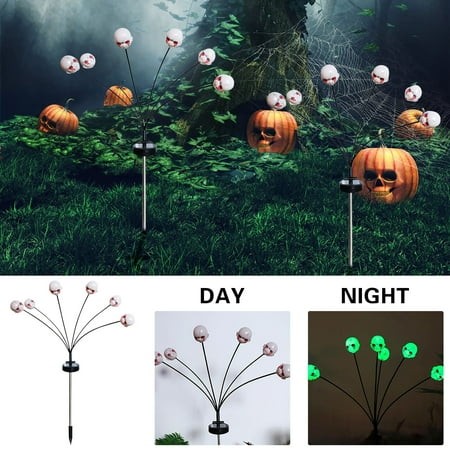 VIKSZOY 2026 Home Decor LED Halloween Ghost Face Light Courtyard Garden Decoration Night Terror Light