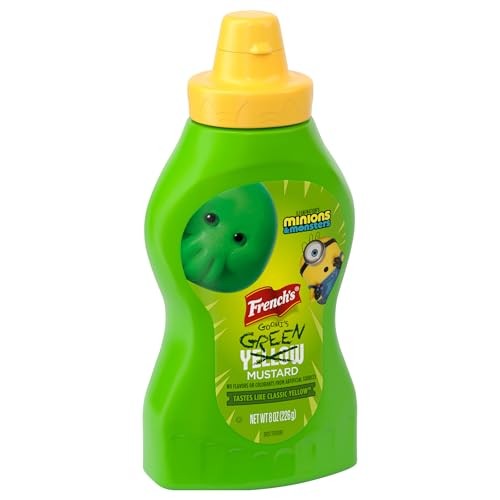 French’s Goomi’s Green Mustard, Tastes Like Classic Yellow, No Flavors or Colorants from Artificial Sources, Limited Edition Offering While Suppli